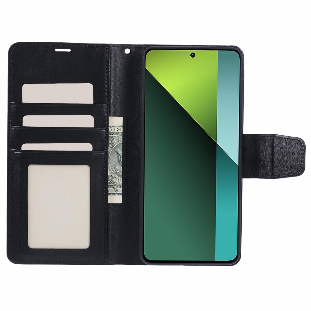 HANMAN Mill Series for Xiaomi Redmi Note 13 Pro 5G / Poco X6 5G Case PU Leather Phone Cover Wallet