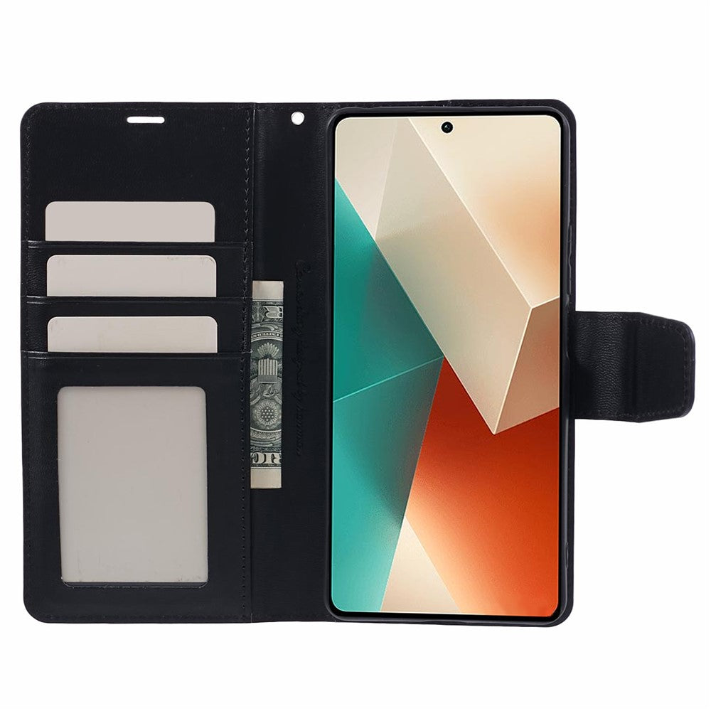 HANMAN Mill Series mobilskal för Xiaomi Redmi Note 13 5G Fodral PU-läder mobilskal Plånbok