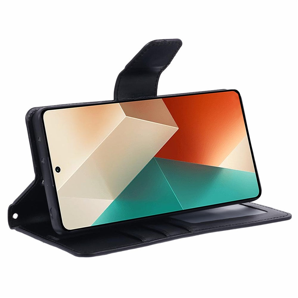HANMAN Mill Series mobilskal för Xiaomi Redmi Note 13 5G Fodral PU-läder mobilskal Plånbok