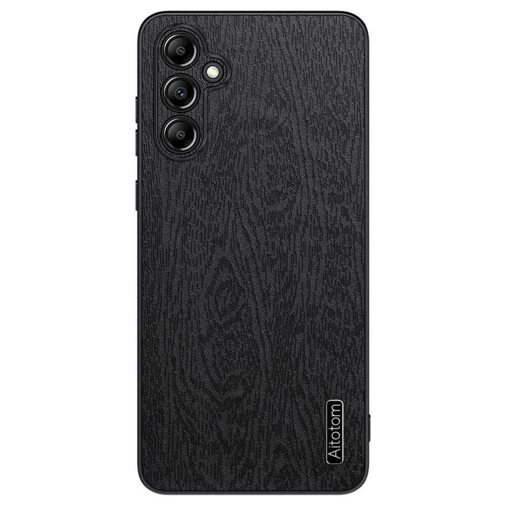 Samsung Galaxy A15 5G Mobilskal Träådring PC+TPU+PU Bakskyddsfodral