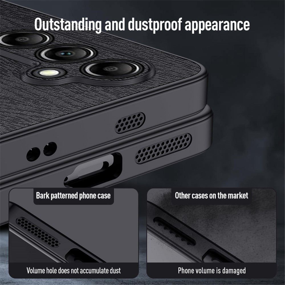 Til Samsung Galaxy A15 5G Mobiltelefoncover Trækorn PC+TPU+PU Bagsidebeskyttelsescover