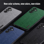 Til Samsung Galaxy A15 5G Mobiltelefoncover Trækorn PC+TPU+PU Bagsidebeskyttelsescover