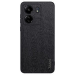 For Xiaomi Redmi 13C 4G / Poco C65 4G Wood Texture PU Leather Coated PC+TPU Cell Phone Case