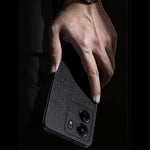 For Xiaomi Redmi 13C 4G / Poco C65 4G Wood Texture PU Leather Coated PC+TPU Cell Phone Case