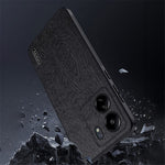For Xiaomi Redmi 13C 4G / Poco C65 4G Wood Texture PU Leather Coated PC+TPU Cell Phone Case