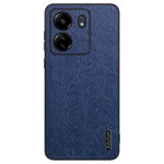 For Xiaomi Redmi 13C 4G / Poco C65 4G Wood Texture PU Leather Coated PC+TPU Cell Phone Case