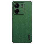 For Xiaomi Redmi 13C 4G / Poco C65 4G Wood Texture PU Leather Coated PC+TPU Cell Phone Case