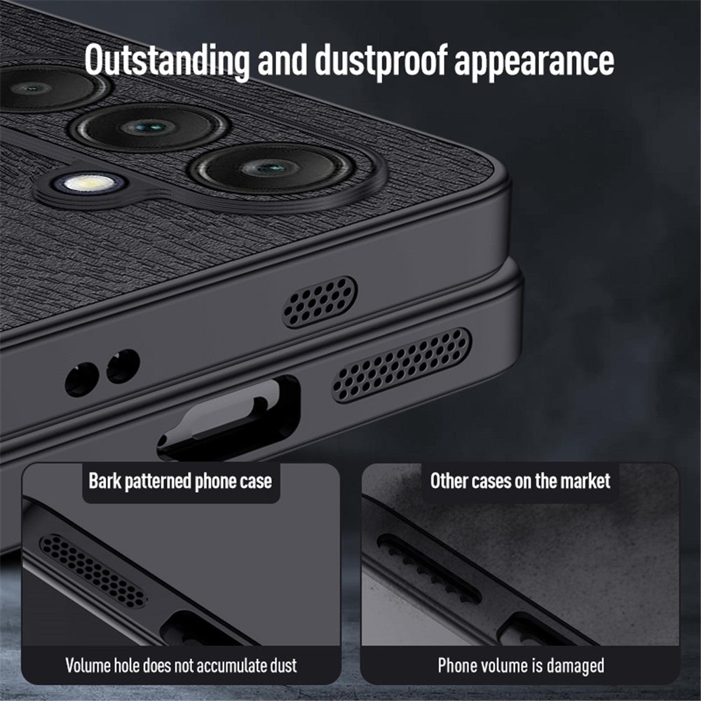 Back Shell for Samsung Galaxy A25 5G (Global) (161.0 x 76.5 x 8.3mm) Cover Wood Grain PU+PC+TPU Cell Phone Case