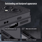 Til Samsung Galaxy A05 4G Mobiltelefonbagcover i PU-læder med træstruktur og PC+TPU