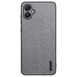 Til Samsung Galaxy A05 4G Mobiltelefonbagcover i PU-læder med træstruktur og PC+TPU