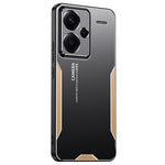 For Xiaomi Redmi Note 13 Pro+ 5G Case Aluminium Alloy+TPU+PC Airbag Protection Protective Shell with Lens Cover