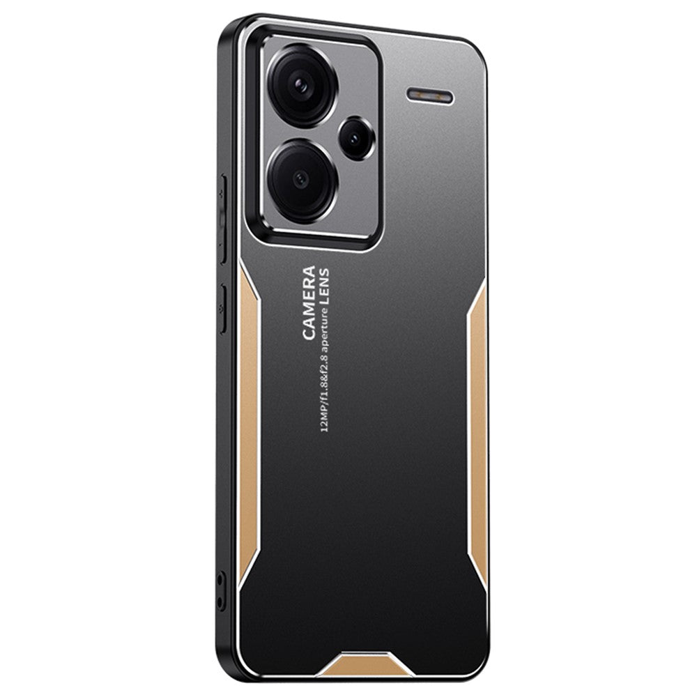 For Xiaomi Redmi Note 13 Pro+ 5G Case Aluminium Alloy+TPU+PC Airbag Protection Protective Shell with Lens Cover
