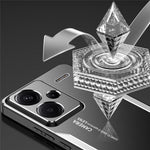 For Xiaomi Redmi Note 13 Pro+ 5G Case Aluminium Alloy+TPU+PC Airbag Protection Protective Shell with Lens Cover