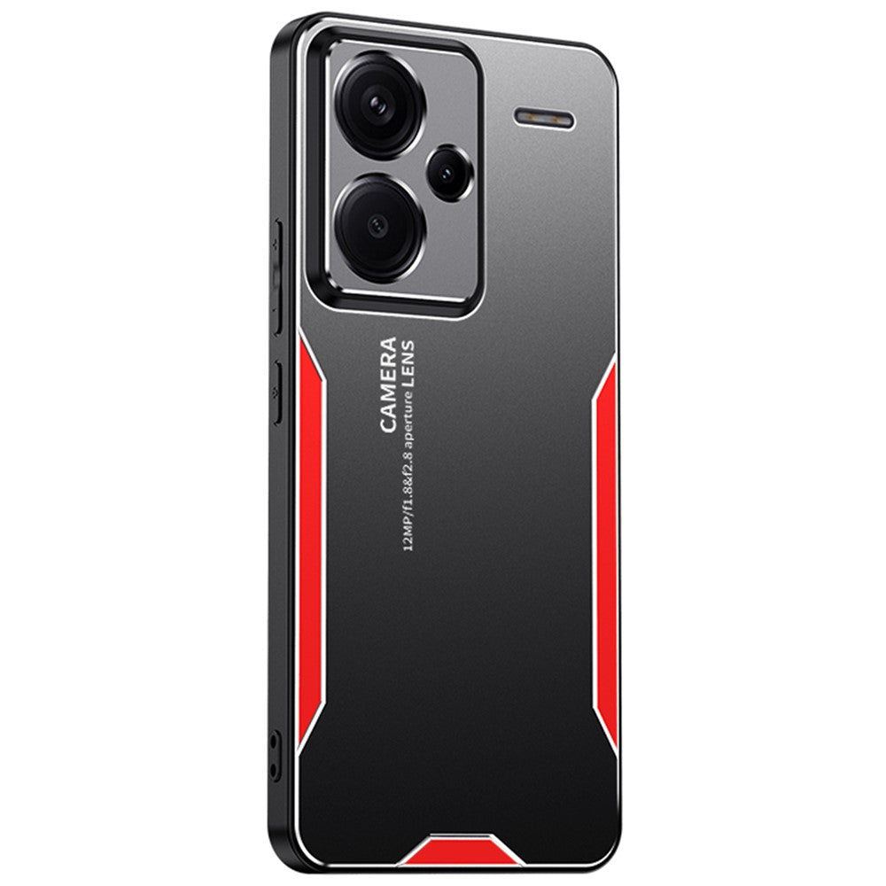 For Xiaomi Redmi Note 13 Pro+ 5G Case Aluminium Alloy+TPU+PC Airbag Protection Protective Shell with Lens Cover