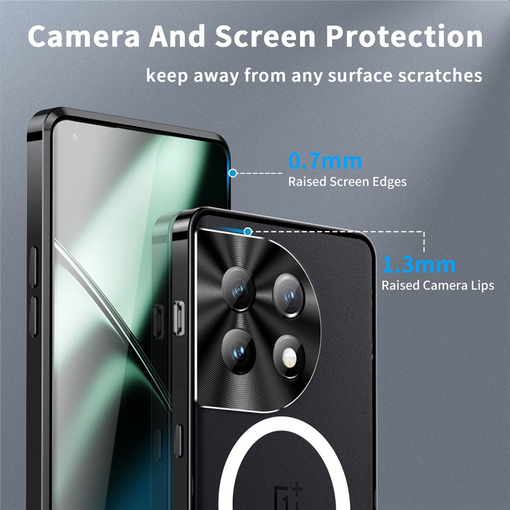 OnePlus 12 5G Matt Skal Magnetiskt Skal Metallram Skyddande mobilskydd