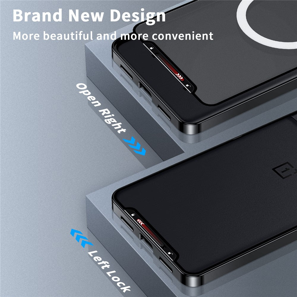 OnePlus 12 5G Matt Skal Magnetiskt Skal Metallram Skyddande mobilskydd