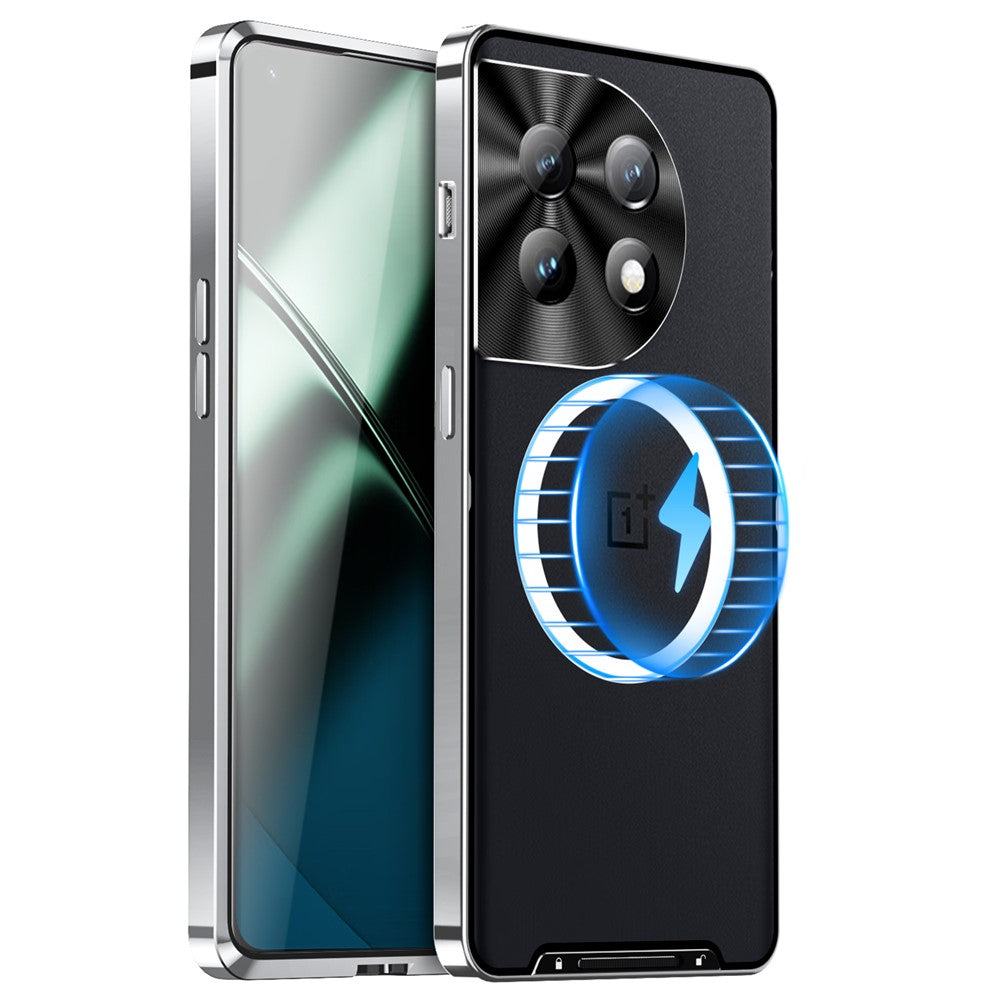 OnePlus 12 5G Matt Skal Magnetiskt Skal Metallram Skyddande mobilskydd