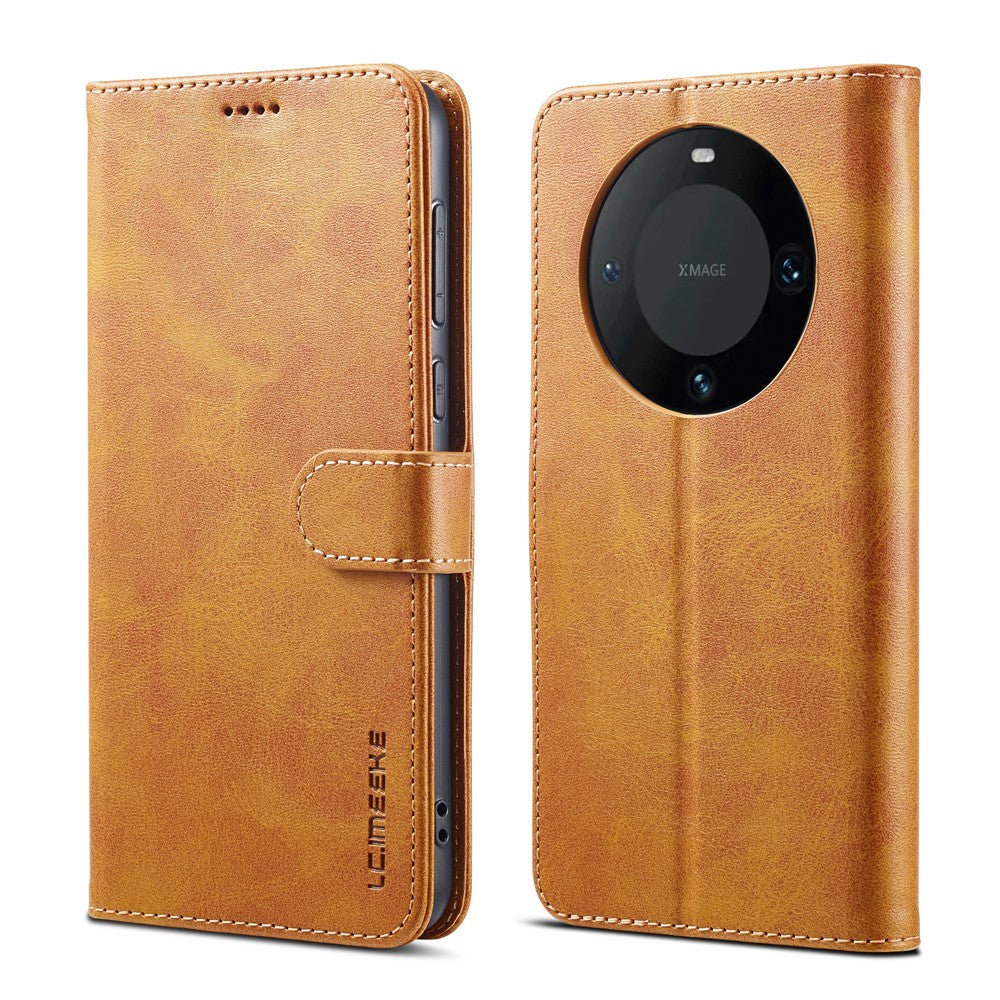 LC.IMEEKE For Honor X50 5G Case Calf Texture PU Leather Stand Wallet Phone Cover