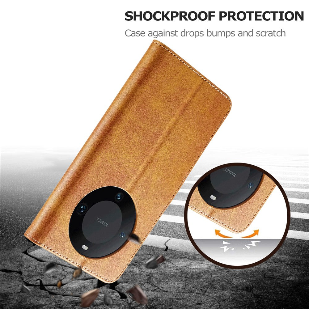 LC.IMEEKE For Honor X50 5G Case Calf Texture PU Leather Stand Wallet Phone Cover