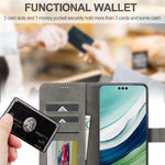 LC.IMEEKE For Huawei Mate 60 Pro+ / Mate 60 Pro Calf Texture Phone Case PU Leather Stand Wallet Cover