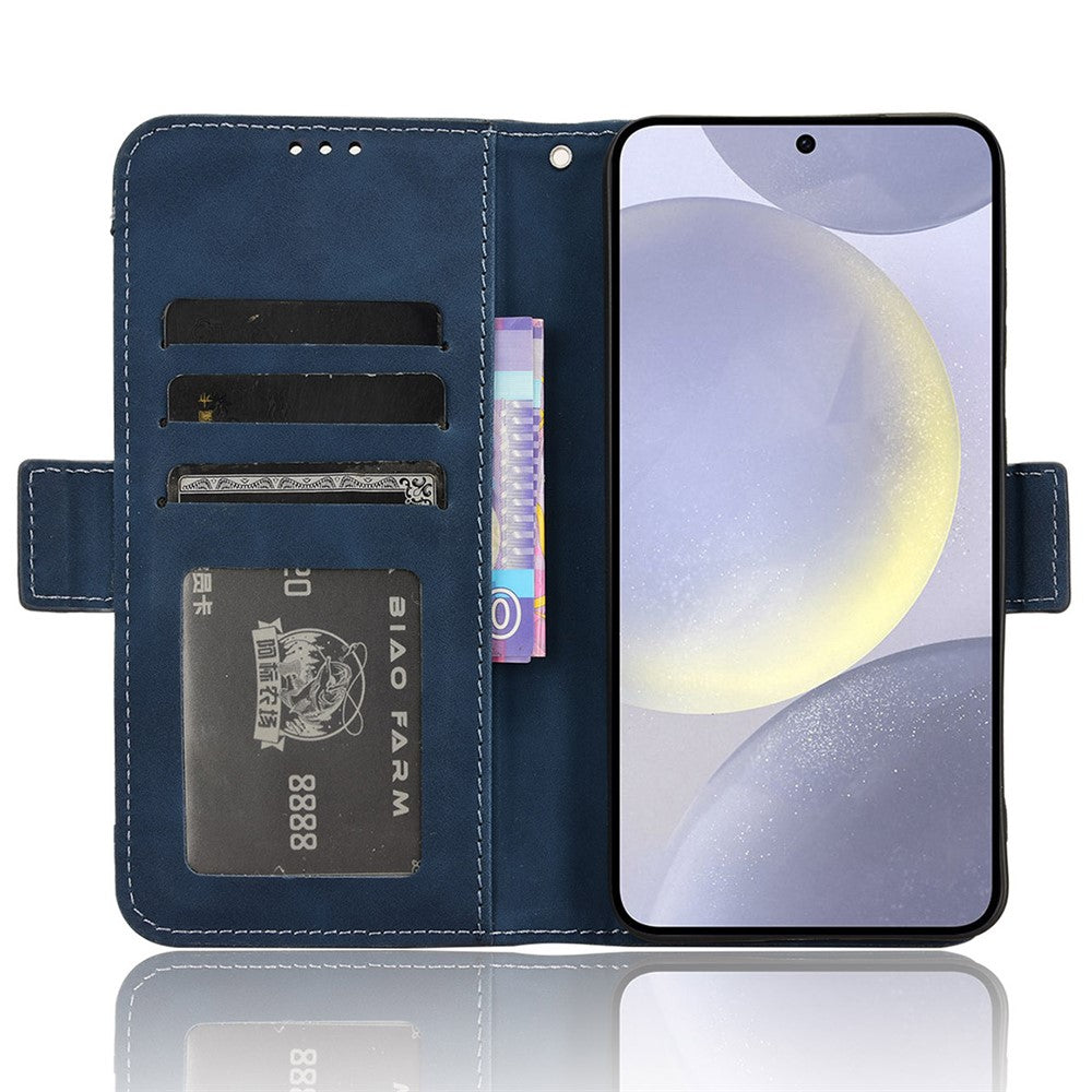 For Samsung Galaxy S24+ Multiple Card Slots Leather Case with Wallet Stand
