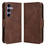 For Samsung Galaxy S24+ Multiple Card Slots Leather Case with Wallet Stand