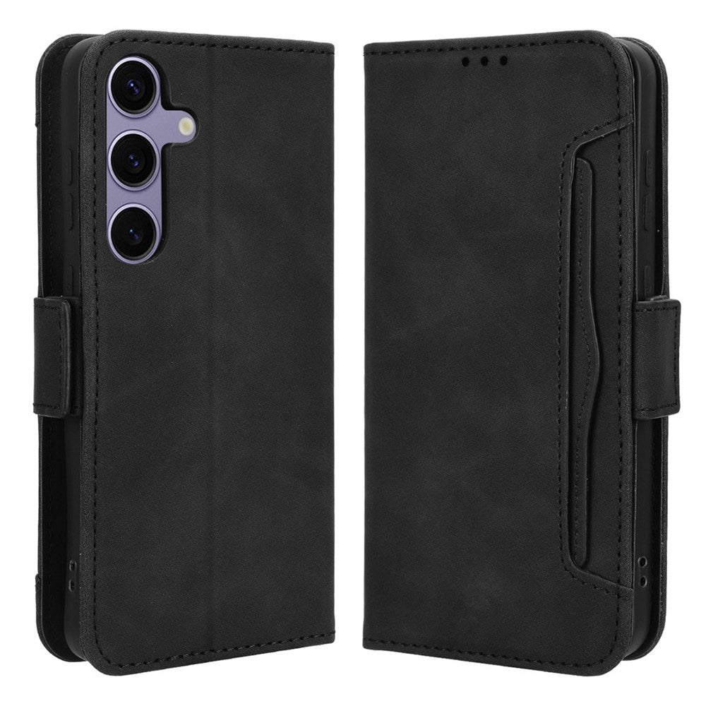 For Samsung Galaxy S24+ Multiple Card Slots Leather Case with Wallet Stand