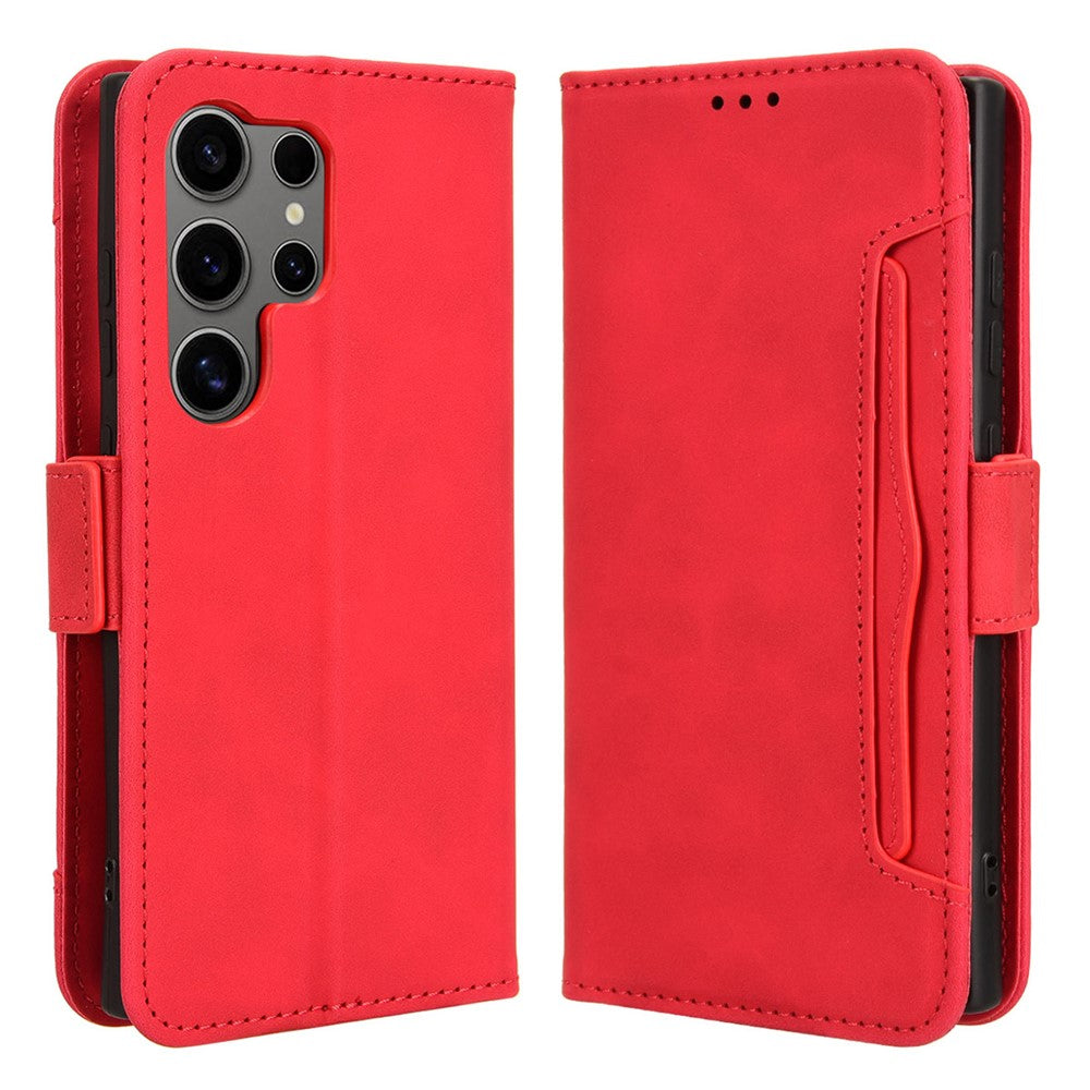 For Samsung Galaxy S24 Ultra Leather Case Multiple Card Slots Wallet Phone Cover