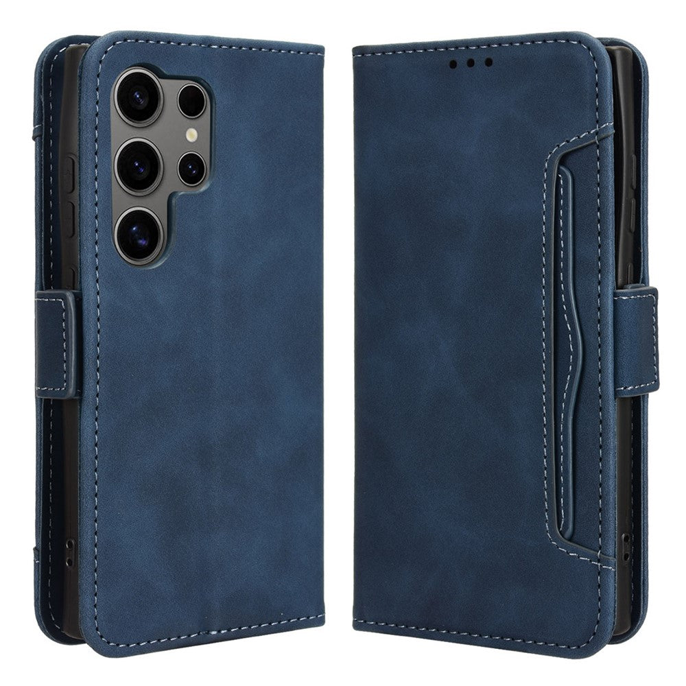 For Samsung Galaxy S24 Ultra Leather Case Multiple Card Slots Wallet Phone Cover