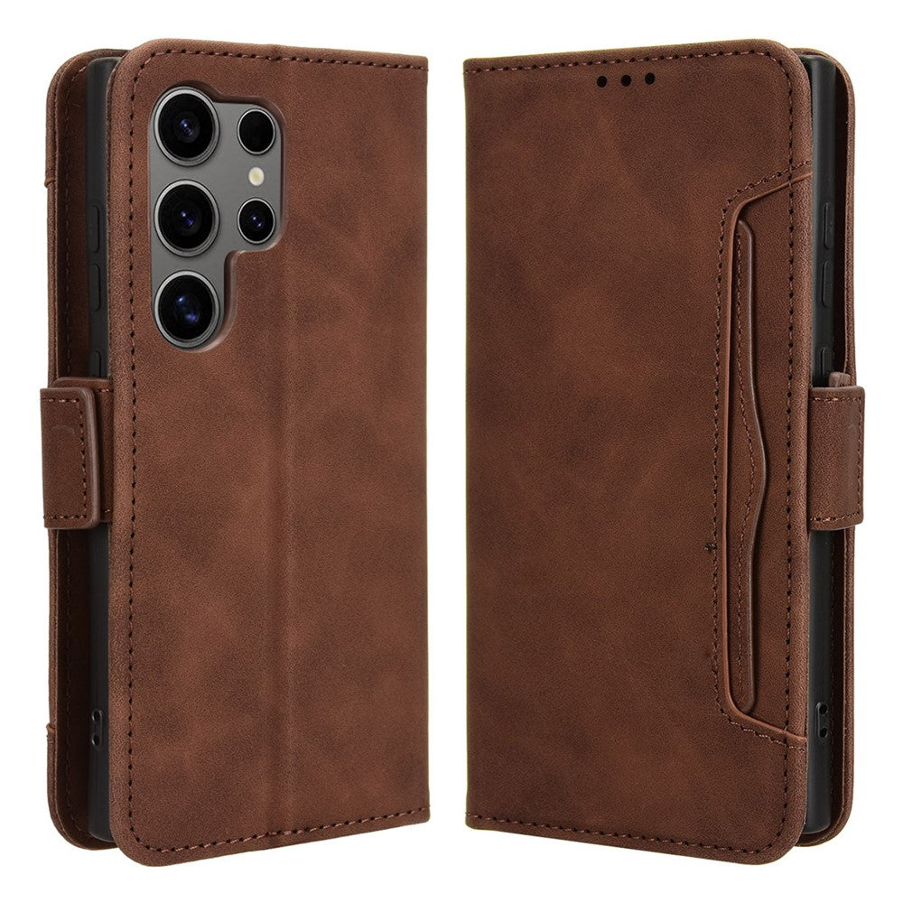 For Samsung Galaxy S24 Ultra Leather Case Multiple Card Slots Wallet Phone Cover