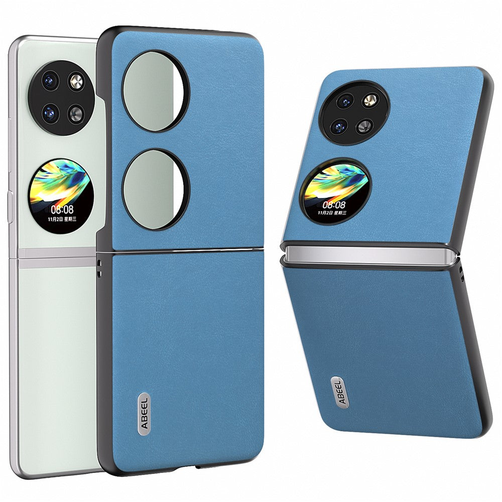 ABEEL För Huawei Pocket 2 mobilskal Reptåligt PU-läder + PC-skydd