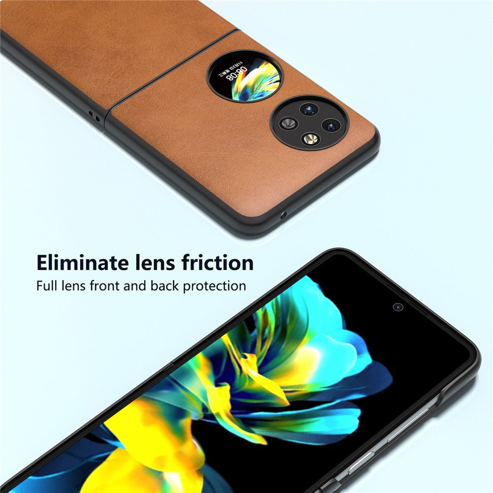ABEEL For Huawei Pocket 2 Phone Case PU Leather + Hard PC Cover Anti-Shock