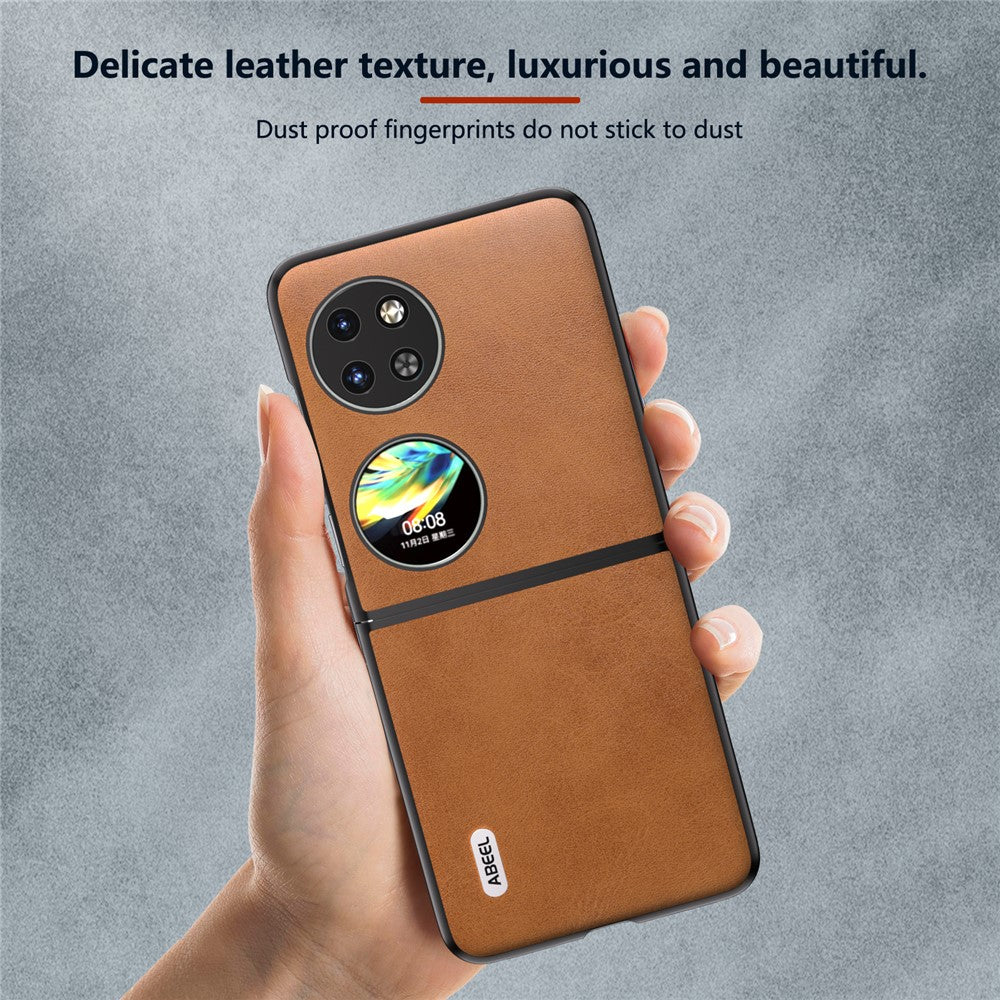 ABEEL For Huawei Pocket 2 Phone Case PU Leather + Hard PC Cover Anti-Shock