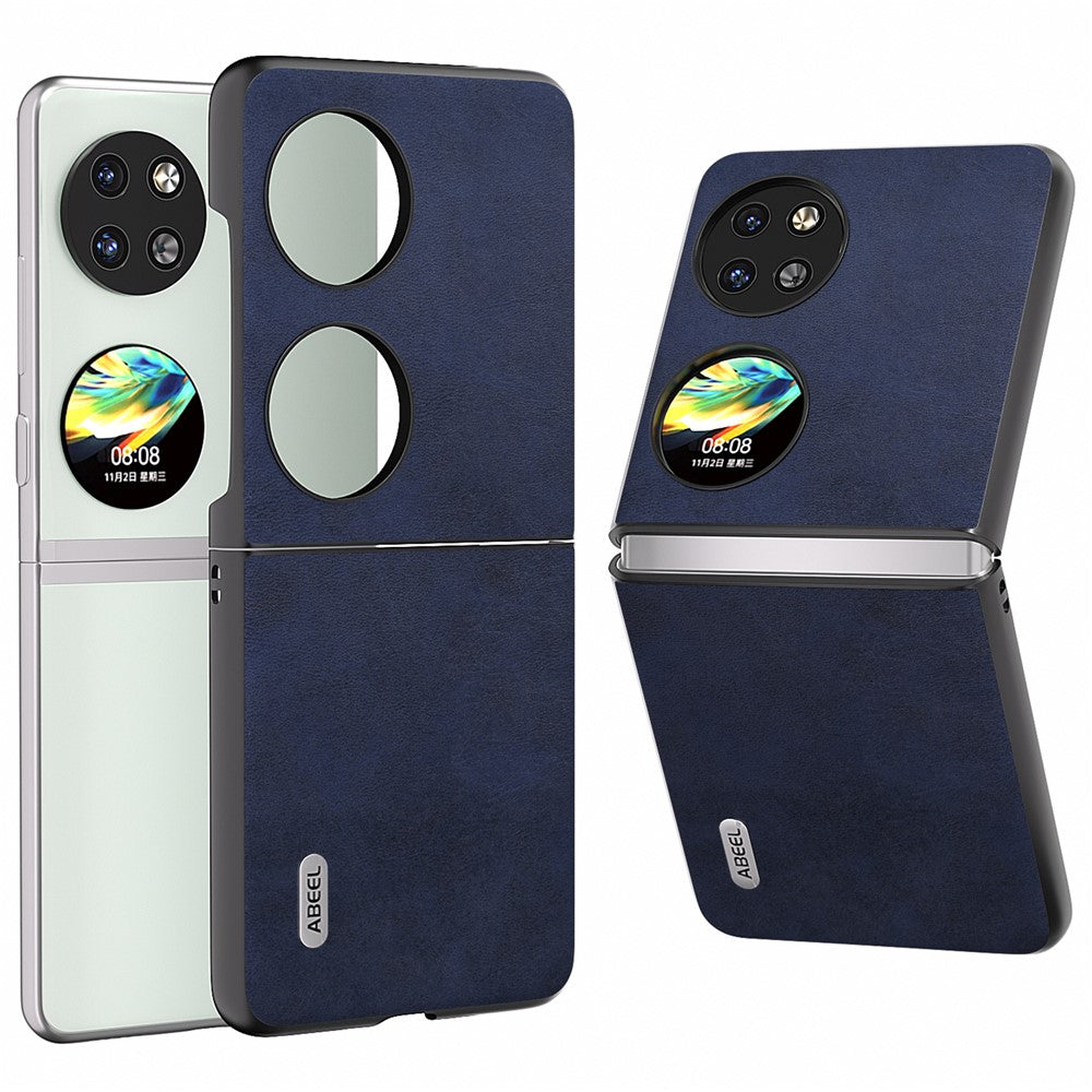 ABEEL For Huawei Pocket 2 Phone Case PU Leather + Hard PC Cover Anti-Shock
