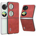 ABEEL For Huawei Pocket 2 Phone Case PU Leather + Hard PC Cover Anti-Shock