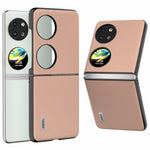 ABEEL For Huawei Pocket 2 Litchi Texture Case Genuine Cow Leather+PC Phone Cover