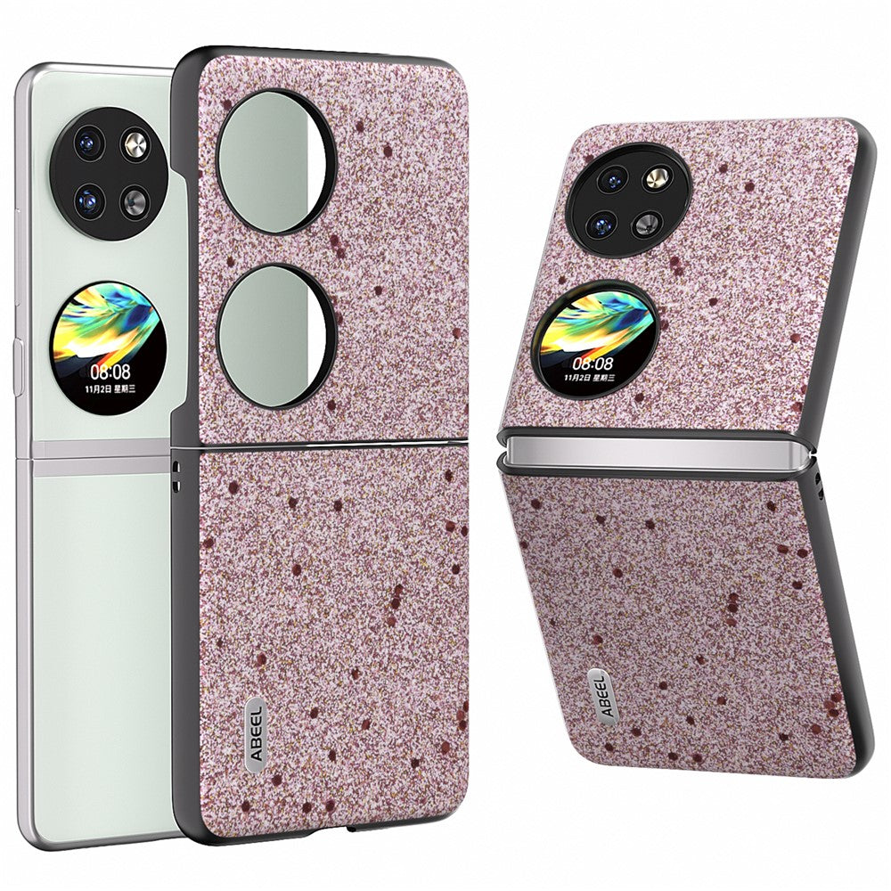 ABEEL For Huawei Pocket 2 Glitter Phone Case Slim PU Leather + Hard PC Protective Cover