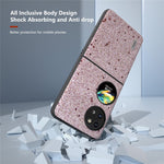 ABEEL För Huawei Pocket 2 Glitter Mobilskal Slim PU Läder + Hårt PC Skyddsfodral