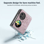 ABEEL For Huawei Pocket 2 Glitter Phone Case Slim PU Leather + Hard PC Protective Cover
