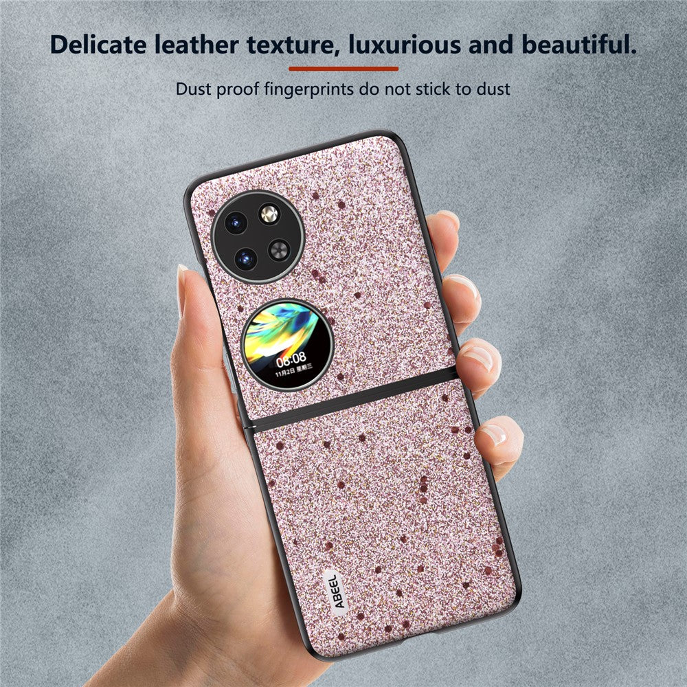 ABEEL For Huawei Pocket 2 Glitter Phone Case Slim PU Leather + Hard PC Protective Cover
