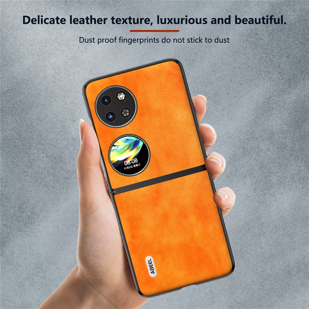 ABEEL För Huawei Pocket 2 mobilskal Hårt PC+PU Läder Litchi Textur Skal