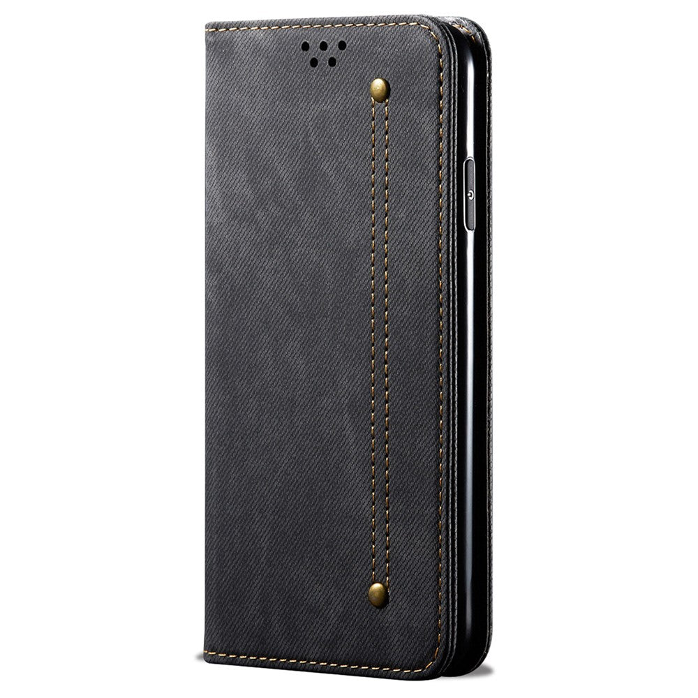 For Honor X8b 4G Cover Læder Folio Wallet Telefoncover Jeans Stof Tekstur