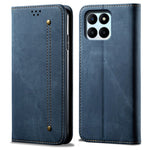 For Honor X8b 4G Cover Læder Folio Wallet Telefoncover Jeans Stof Tekstur