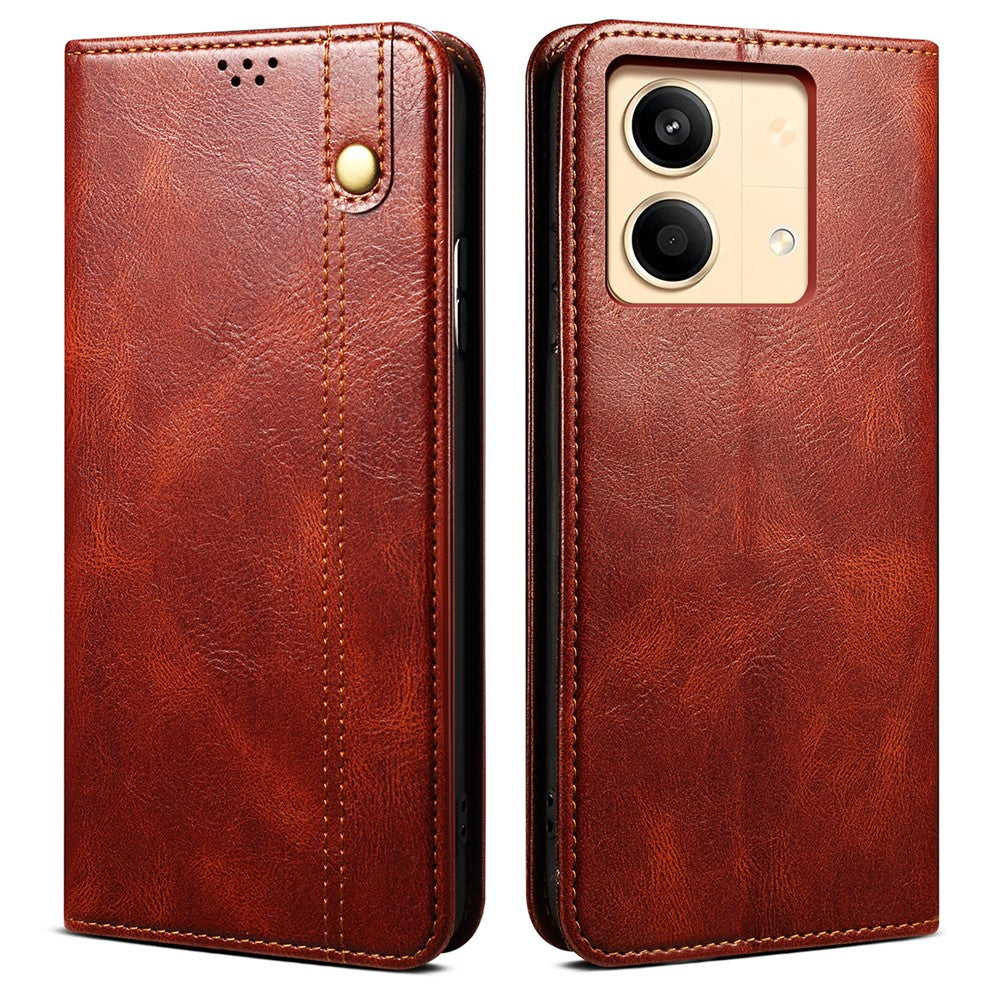 For Xiaomi Redmi Note 13R Pro 5G PU Leather Wallet Phone Case Magnetic Protect Cover