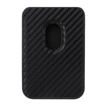 For iPhone 15 Pro Case with Magnetic Detachable Card Holder Carbon Fiber Texture Phone Cover