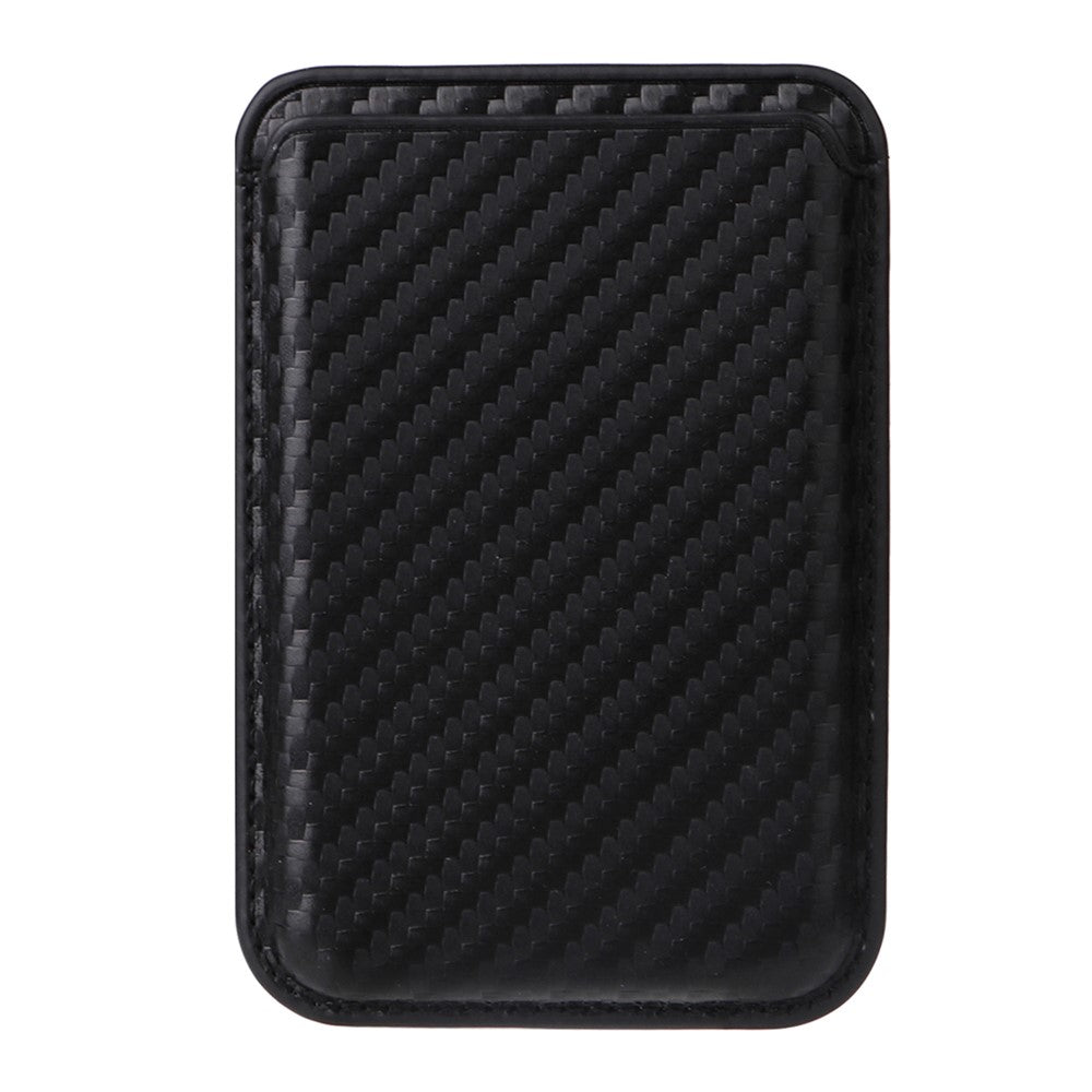 For iPhone 15 Pro Case with Magnetic Detachable Card Holder Carbon Fiber Texture Phone Cover