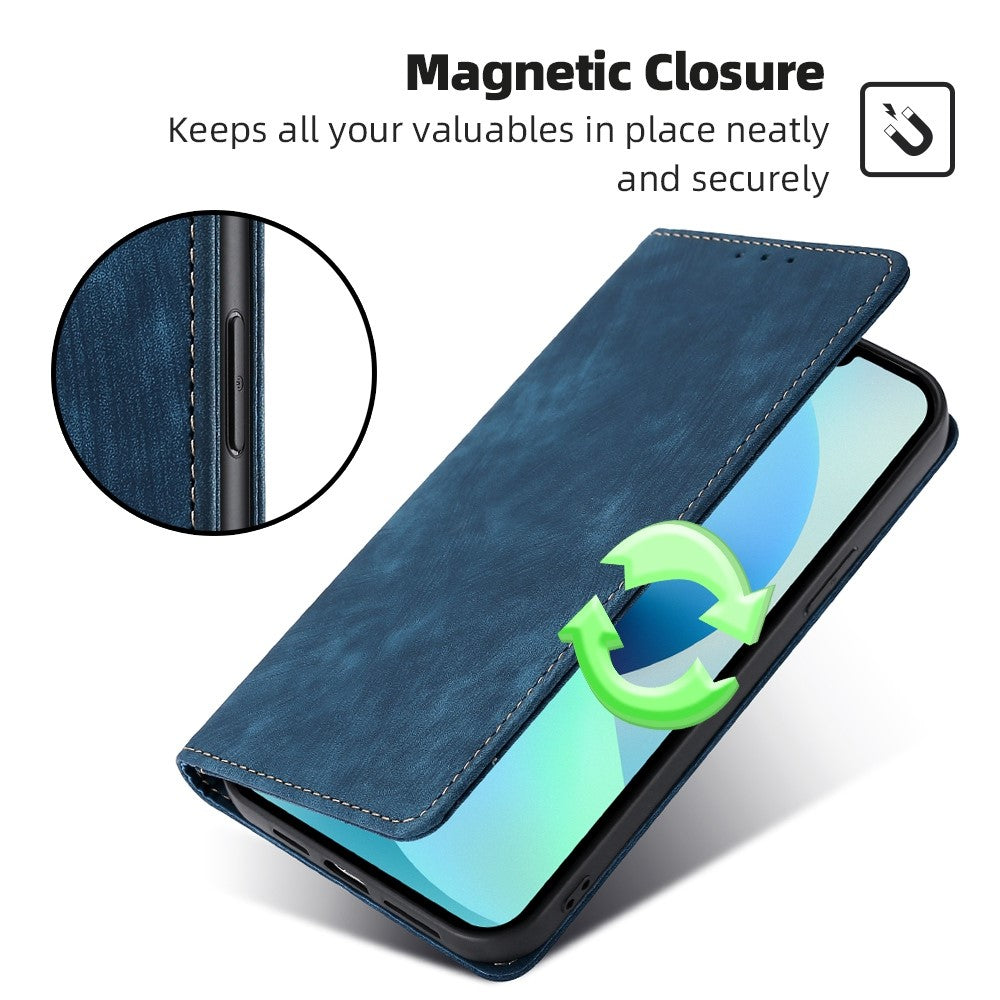 For Samsung Galaxy A25 5G (Global) (161.0 x 76.5 x 8.3mm) Case RFID Blocking PU Leather+TPU Wallet Phone Cover
