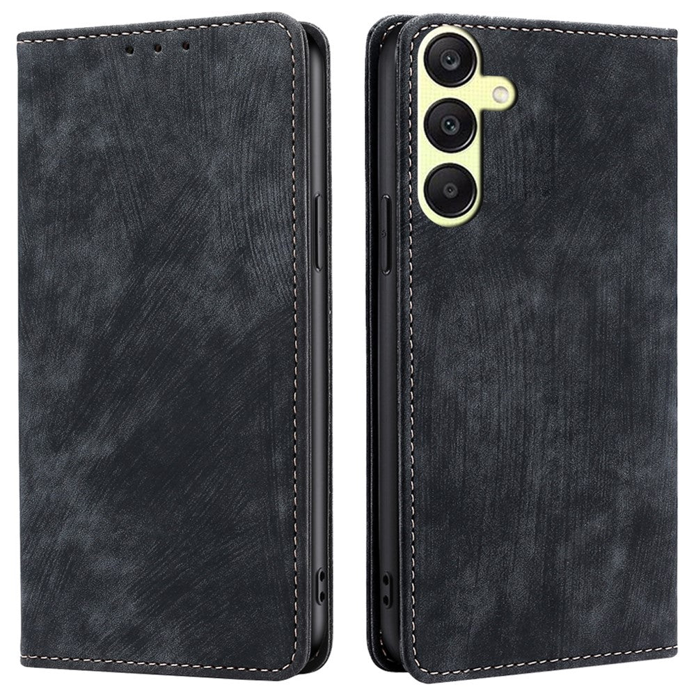 For Samsung Galaxy A25 5G (Global) (161.0 x 76.5 x 8.3mm) Case RFID Blocking PU Leather+TPU Wallet Phone Cover