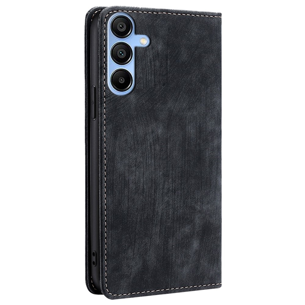 Til Samsung Galaxy A15 4G / A15 5G læderetui RFID-blokerende stander mobiltelefoncover