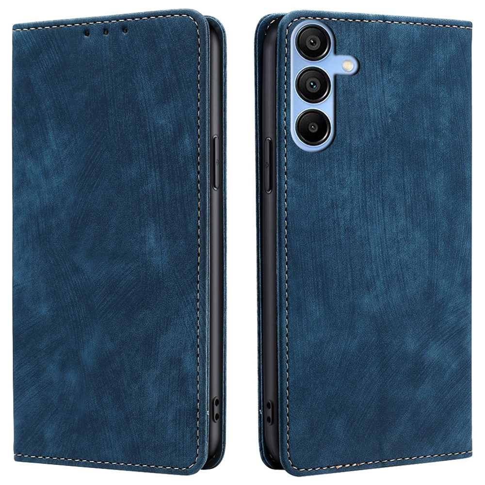 Til Samsung Galaxy A15 4G / A15 5G læderetui RFID-blokerende stander mobiltelefoncover